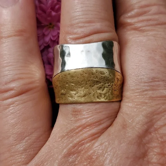 Silpada Vintage .925 Sterling Silver & Brass Ring - Picture 6 of 6